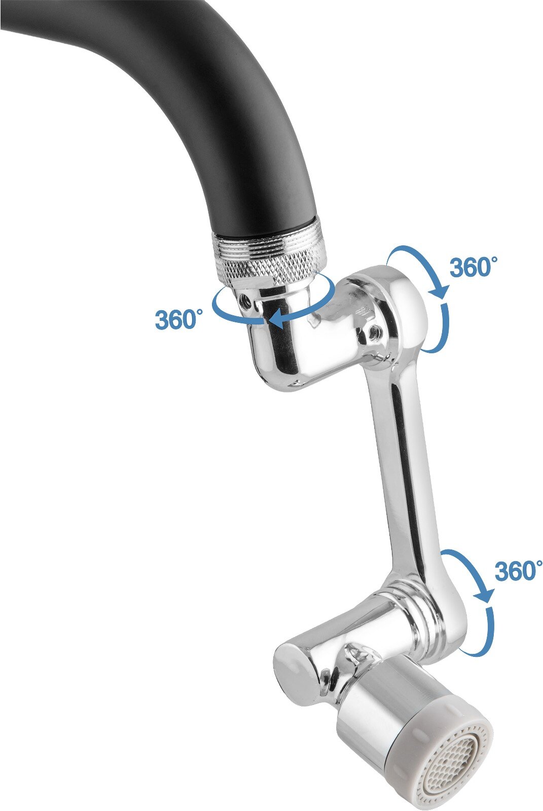Аэратор для смесителя поворотный на шарнире, AV Engineering (AVSSS-106) — фото 1