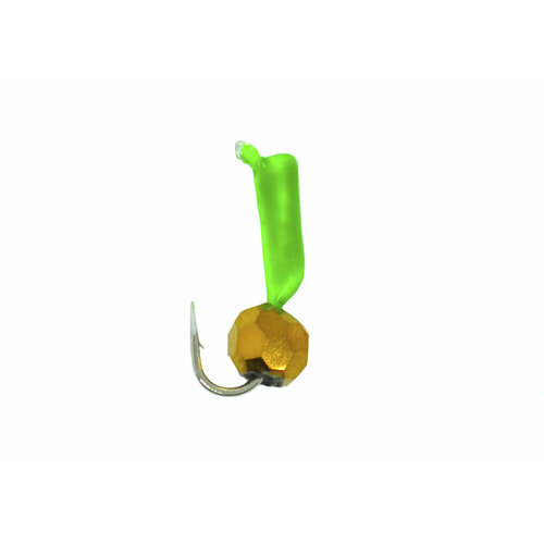 Мормышка вольфрамовая True Weight Гвоздешарик зеленый D2 многогранный золото кр. Hayabusa