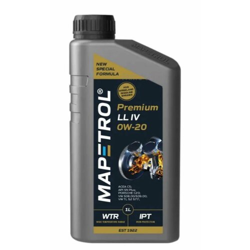 MAPETROL MAP0083 Масло моторное PREMIUM LL IV 0W20 синт.1л MAPETROL