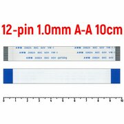 Шлейф FFC 12-pin Шаг 1.0mm Длина 10cm Прямой A-A