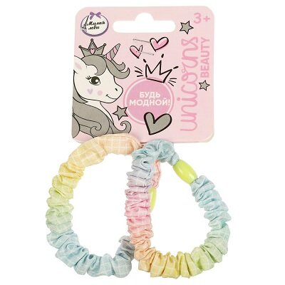 Аксессуары для девочек резинки для волос разноцветные, 2 шт