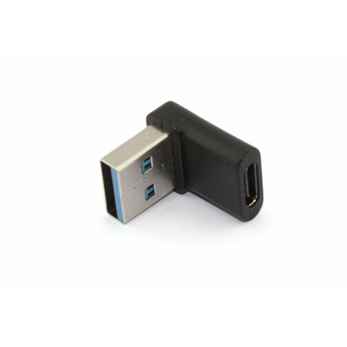 Переходник OTG USB A 3.0 на Type-C папа-мама угловой
