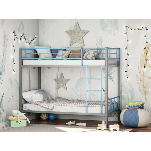 Двухъярусная кровать Севилья-2.01 комбо (серо-голубой)