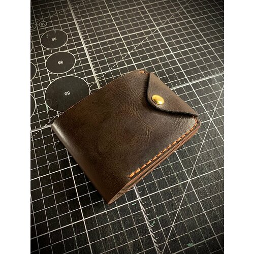 фото Кошелек viking leather craft ко-8, фактура гладкая, коричневый