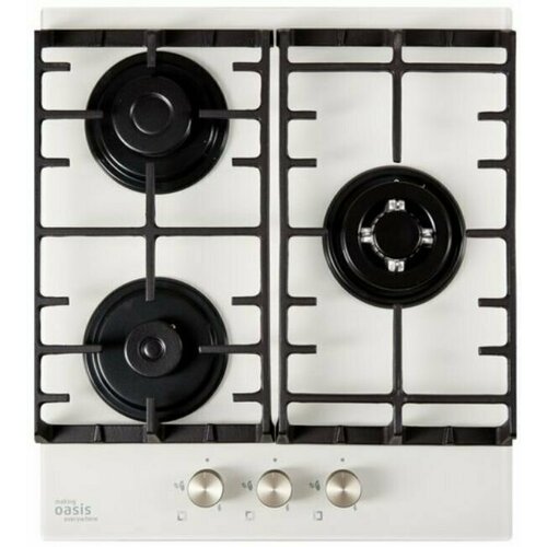 Встраиваемая газовая панель OASIS P-3GWT Закаленное стекло WOK Газ-контроль 1577100₽