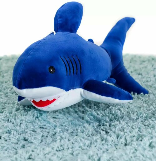 Мягкая игрушка Акула Акулина синяя 50 см