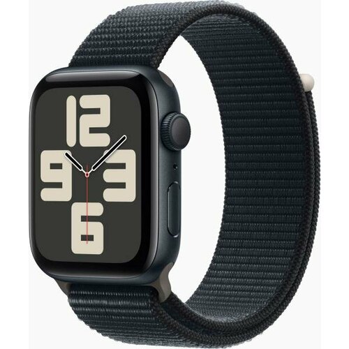 Смарт-часы Apple Watch SE 2023 A2723 44мм OLED корп темная ночь Sport Loop рем темная ночь разм брасл ML MRE93LLA 2921700₽