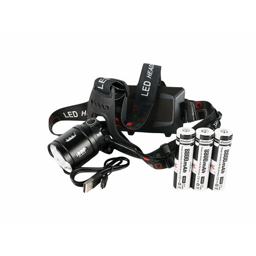 фото Фонарь налобный светодиодный t30 акб usb p90 ar-fa-t30-p90 police