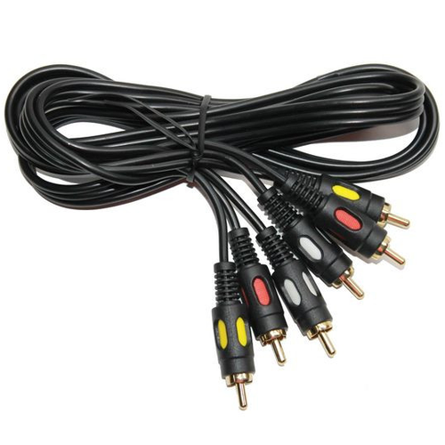 кабель vga 15 pin rgb 3 rca 3 метра Кабель 3 RCA штекер- 3 RCA штекер 3 метра (Gold,4 мм)