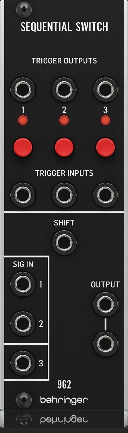 Behringer 962 SEQUENTIAL SWITCH модуль синтезатора: CV-мультиплексор, 3 входа, 3 выхода, формат Eurorack