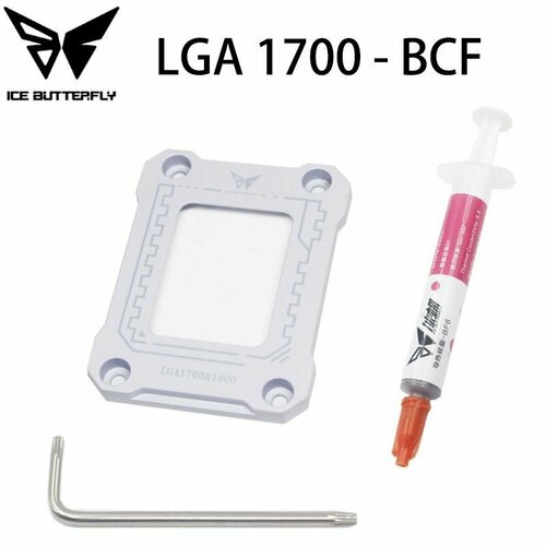 Рамка крепления процессора Ice Butterfly LGA1700-BCF, Intel 12 и 13 поколения, LGA1700, цвет белый