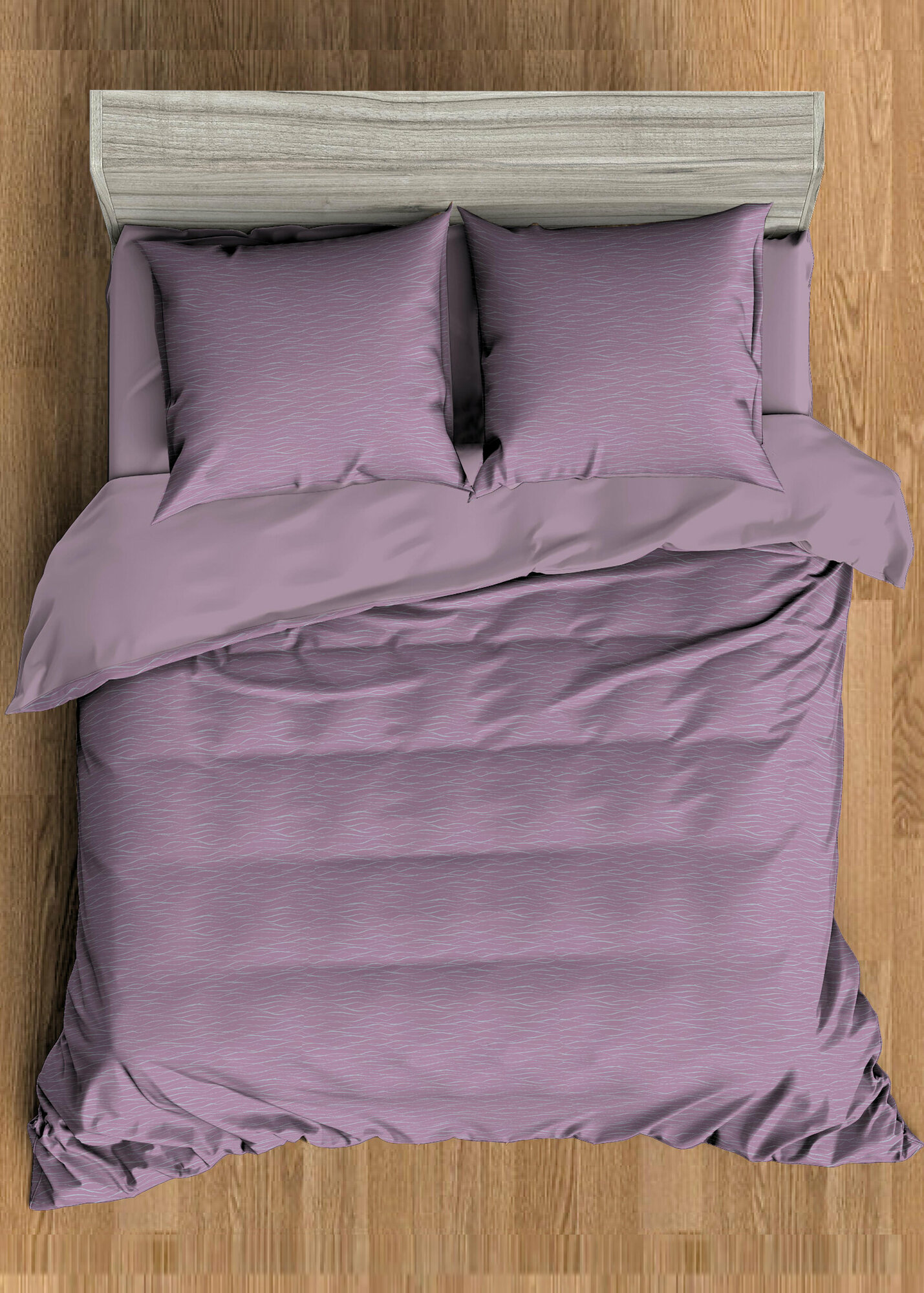 Комплект постельного белья Amore Mio BZ QR Tide Lilac Евро Msh сиреневый наволочки 70x70 2 шт