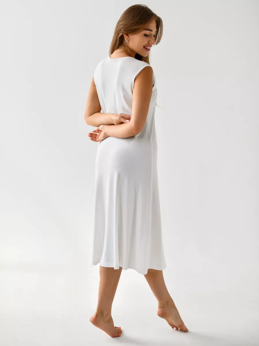 Сорочка Текстильный Край, размер 64, белый, экрю - фотография № 4