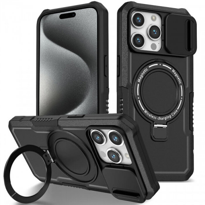 CamShield MagSafe Противоударный чехол для iPhone 15 Pro Max со шторкой для камеры