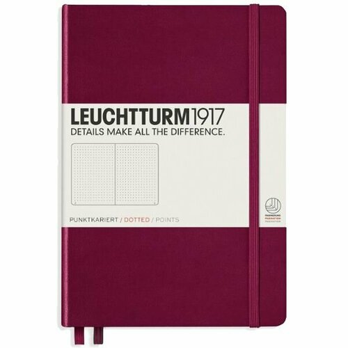 Записная книжка Leuchtturm Medium A5 в точку винная 251 стр.