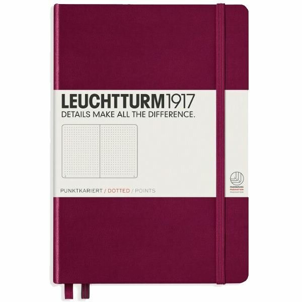 Записная книжка Leuchtturm Medium A5 нелинованная винная 251 стр.