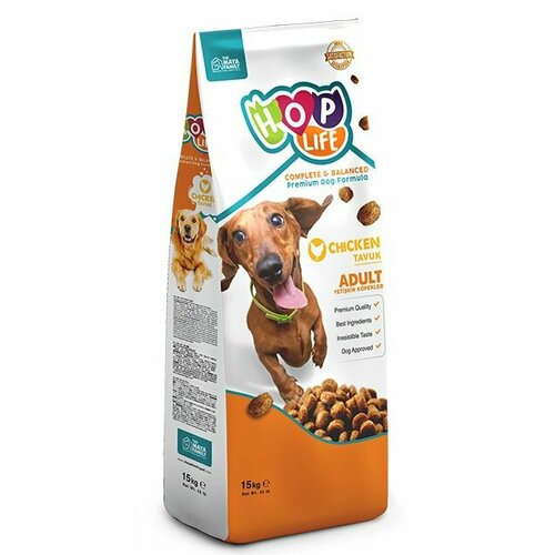 Акция 11 Hop Life Adult - Сухой корм для собак с Курицей 2штуки по 15 кг 6200₽