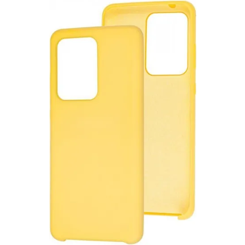 Noname Чехол-накладка Silicone Cover для Samsung Galaxy S20 Ultra SM-G988 yellow (Желтый) чехол книжка noname retro line для samsung galaxy s20 ultra sm g988 коричневый