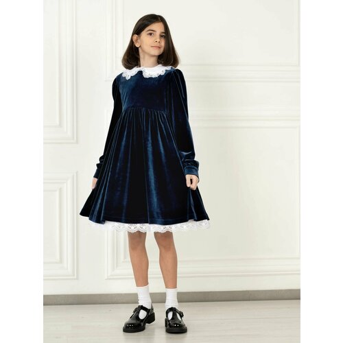 платье myf 40y12e220 1 Школьное платье Ole!Twice, комплект, размер 152, синий