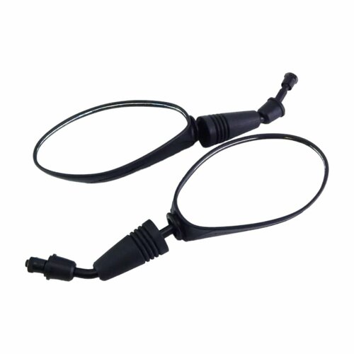 Зеркала с резьбой 8 мм на мотоцикл скутер мопед квадроцикл для мотоциклиста, черные матовые