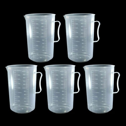 Мерный стакан пластиковый, 2 литра (5 шт.)