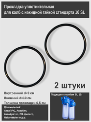 Уплотнительное кольцо (прокладка) для корпуса фильтра стандарта 10 SL с накидной гайкой аквапро,Raifil , Aqua kit, ITA filter и др. 2 штуки комплект