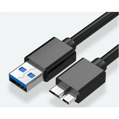USB кабель Micro USB 3.0 (Micro B) для Samsung Galaxy S5 / Note 3 / HDD, 1 метр (черный) micro usb кабель kaiqisj qc3 0 6 а кабель для быстрой зарядки для redmi note 5 pro samsung s7 usb кабель для передачи данных для xiaomi htc зарядное устройство