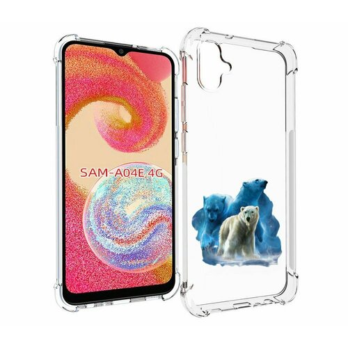 Чехол MyPads полярный медведь для Samsung Galaxy A04e задняя-панель-накладка-бампер