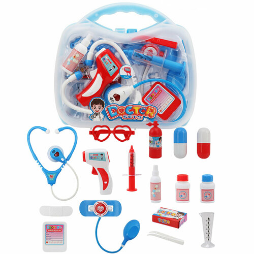 Детский игровой набор доктора врача с аксессуарами в чемодане 29 х 27 см свет звук 1199₽