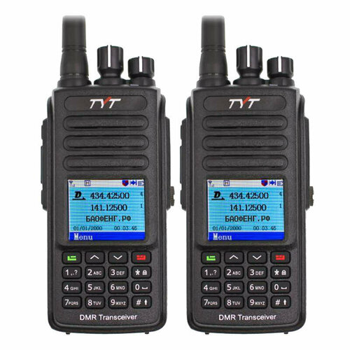 Цифровая рация TYT MD-UV390 DMR GPS TYPE-C комплект 2 шт 4958₽