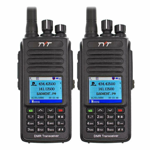 цифровая рация tyt md uv390 dmr aes256 gps type c Цифровая рация TYT MD-UV390 DMR GPS TYPE-C комплект 2 шт