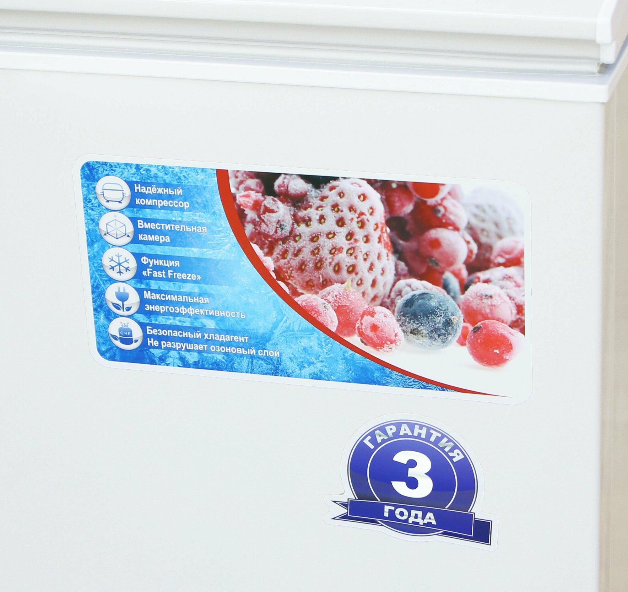 Морозильный ларь Optima BD-310WLG, класс энергоэффективности A+, общий объём 302 л, режим холодильника, дисплей, белый - фотография № 5