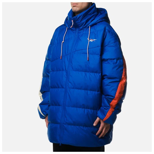 Пуховик Reebok VECTOR LONG DOWN JACKET, размер XL, синий