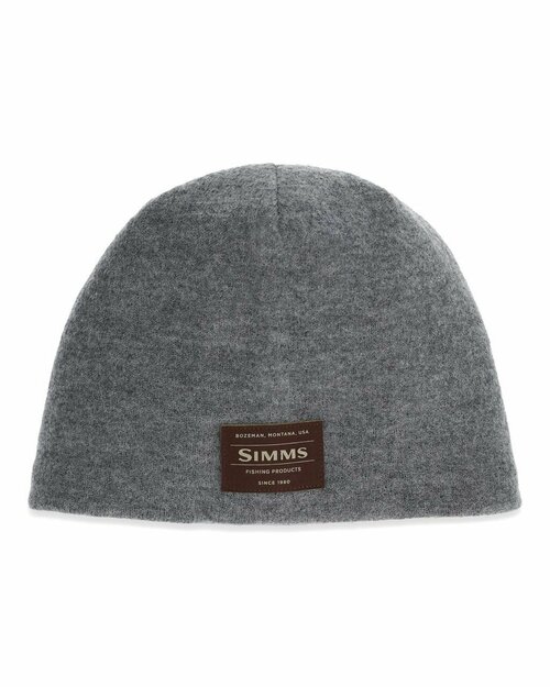 Шапка бини Simms Шапка Simms Hayward Wool Beanie, размер over size, серый