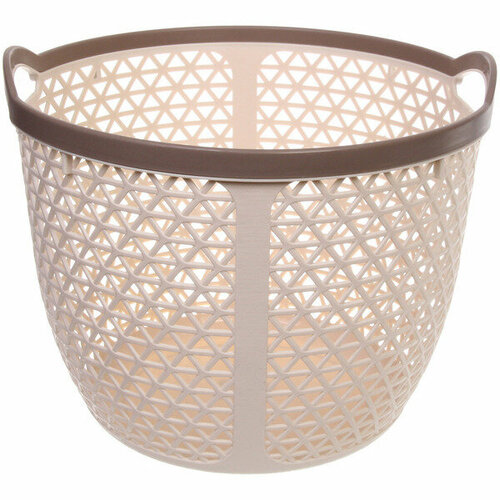 Корзина для хранения с ручками «флодарлинг», цвет слоновая кость, 30*30*25см