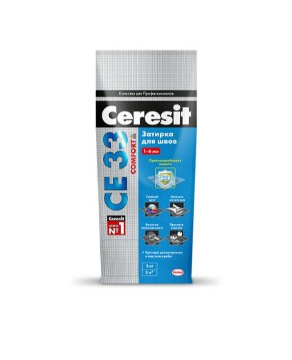 Затирка для узких швов Ceresit CE 33 «Comfort», ширина шва 2-6 мм, 2 кг, сталь, цвет манхэттен - фото №7
