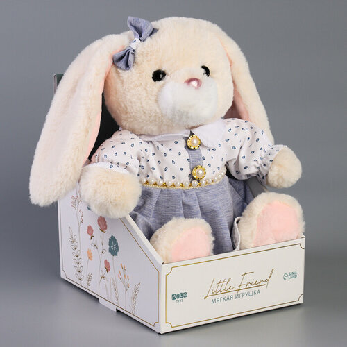 Мягкая игрушка Little Friend, зайка в сиреневом платье (комплект из 2 шт) molli заяц бежевый 21 см 8021sw mt