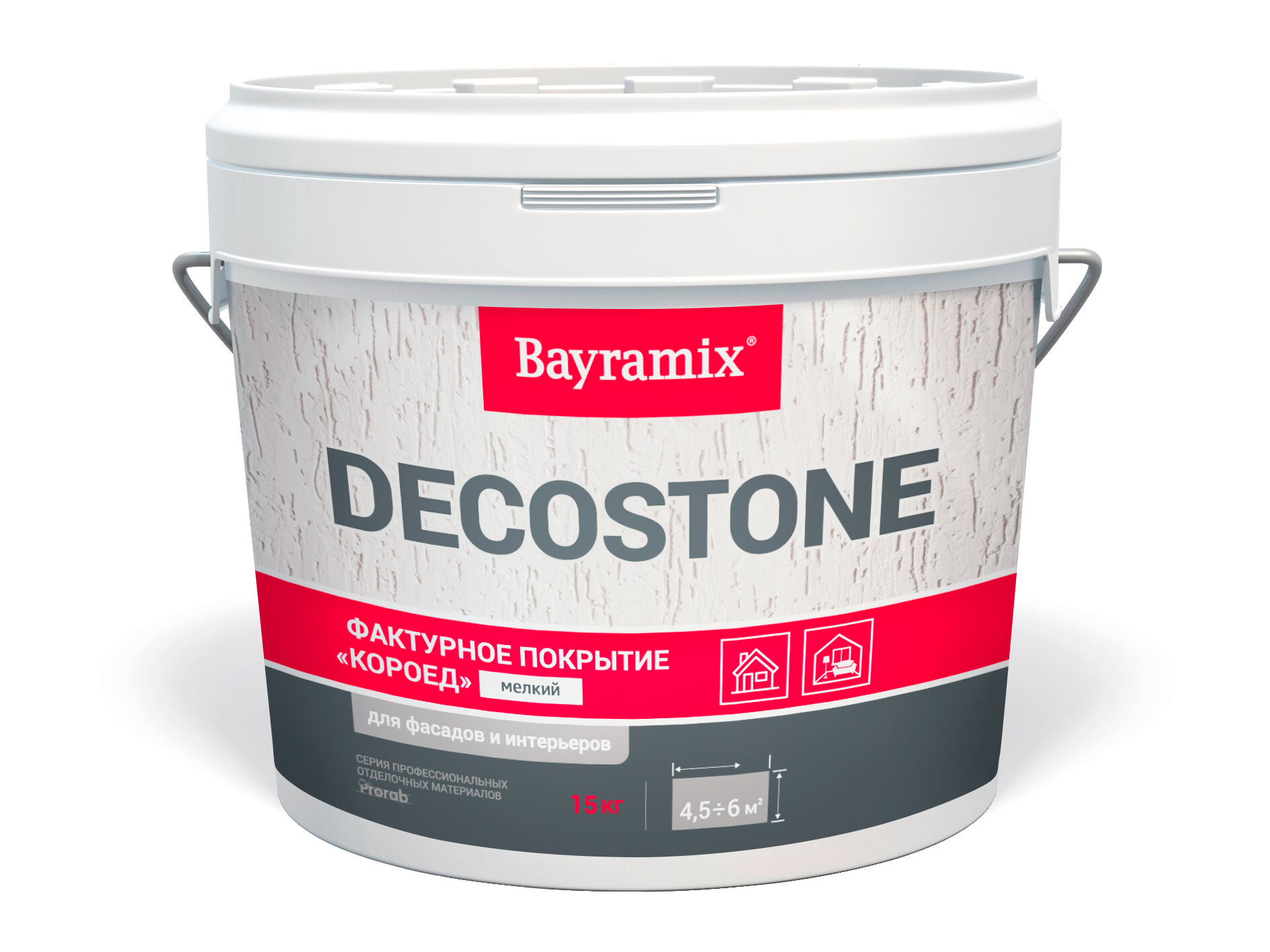 Фасадная штукатурка короед Bayramix Decostone (мелкая), 15 кг