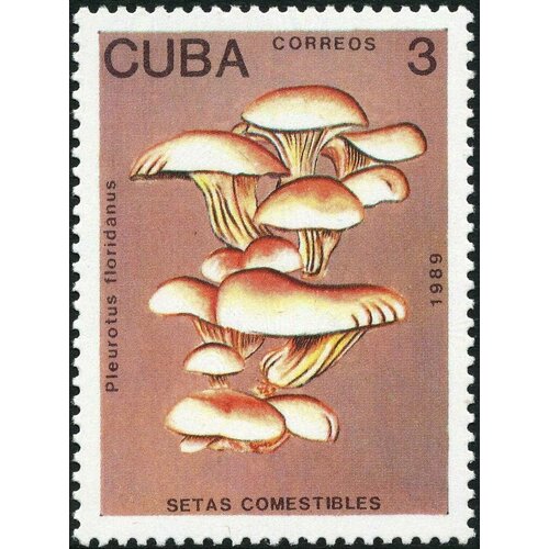 (1989-007) Марка Куба Вешенки флоридские Съедобные грибы III Θ