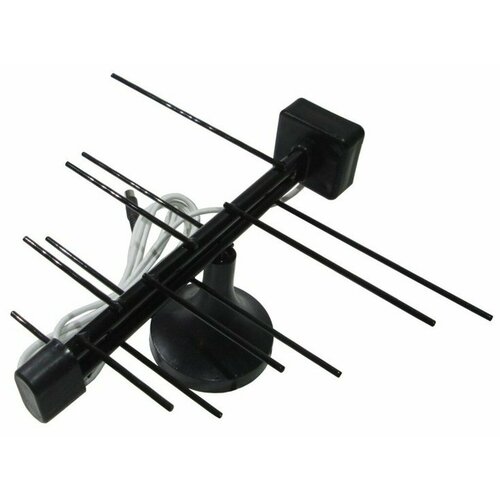 Бабочка- 1А-5ВОЛЬТ активная чёрная антенна комнатная с усилителем DVB-T2 питание 5В от приёмника 1605₽