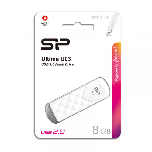 Флешка USB 2.0 Silicon Power 8 ГБ Ultima U03 ( SP008GBUF2U03V1W )