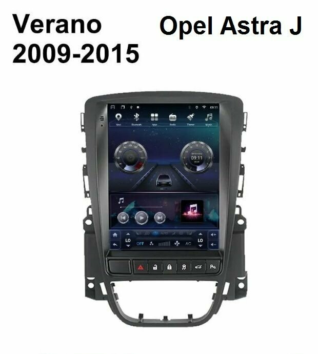Штатная магнитола для Магнитола Opel Astra J 2009-2017,(1+32гб) Опель Астра Джи в стиле Тэсла