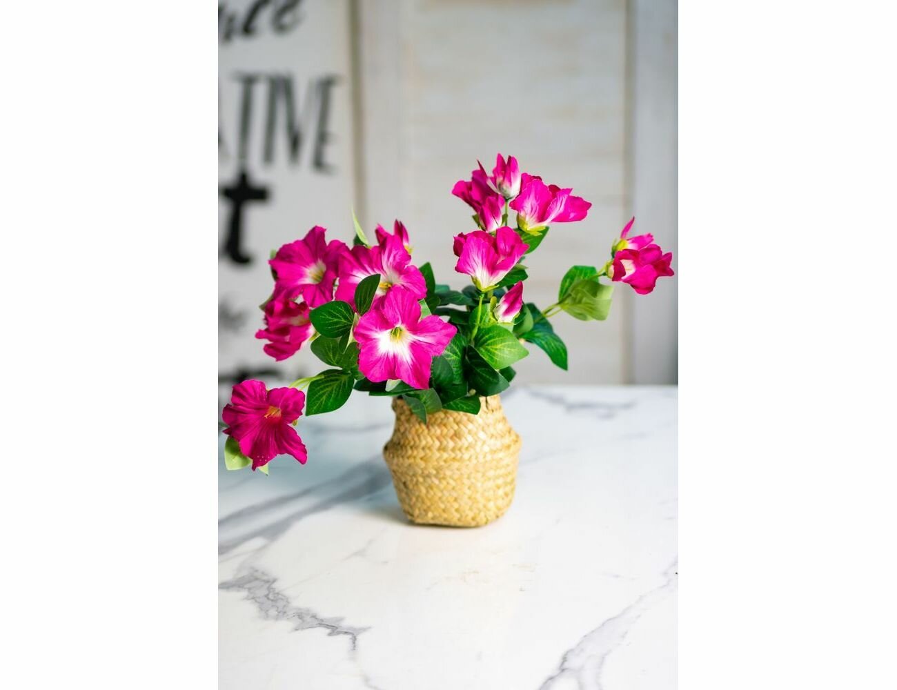 фото Искусственный цветок в горшке гибискус красный, 35х20 см, Koopman International 317221240-3