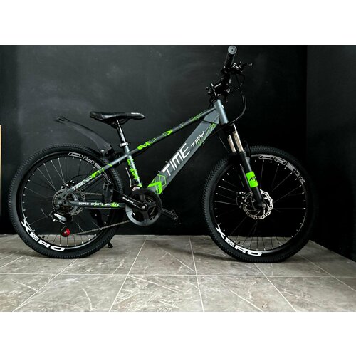 Велосипед для подростков Time Try TT101 24 дюйма Рама 14 серый модель 2023-2024 23500₽