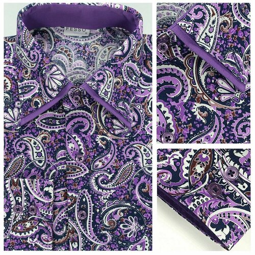 фото Рубашка fesso, размер s, фиолетовый