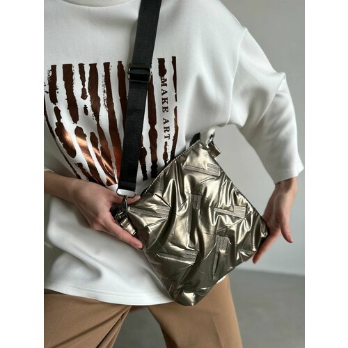 Сумка кросс-боди Vael, фактура стеганая, золотистый