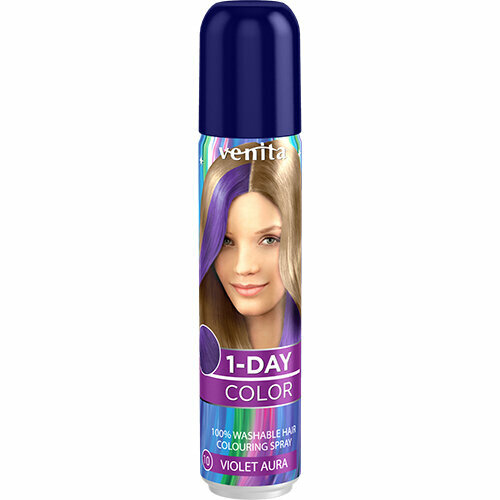 Спрей для волос оттеночный VENITA 1-DAY COLOR тон Violet Aura (фиолетовая аура) 50 мл