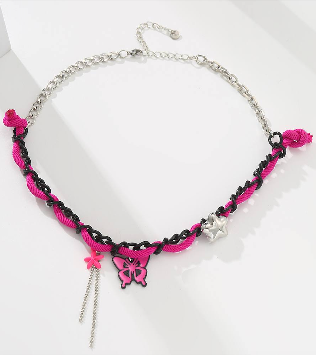 Чокер, длина 41 см, розовый — фото 1