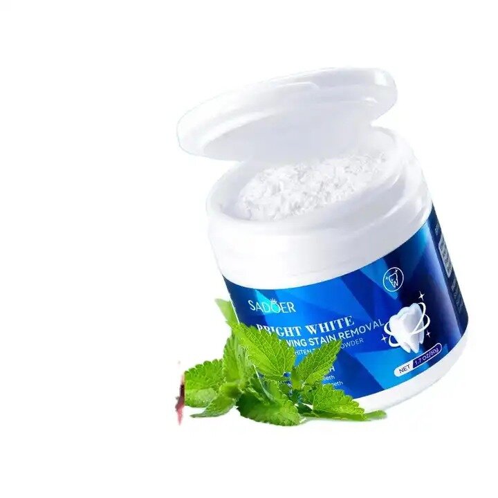 Средства Для Отбеливания Зубов Зубной порошок Bright White sadoer, отбеливающий, антибактериальный, без консервантов, 50г