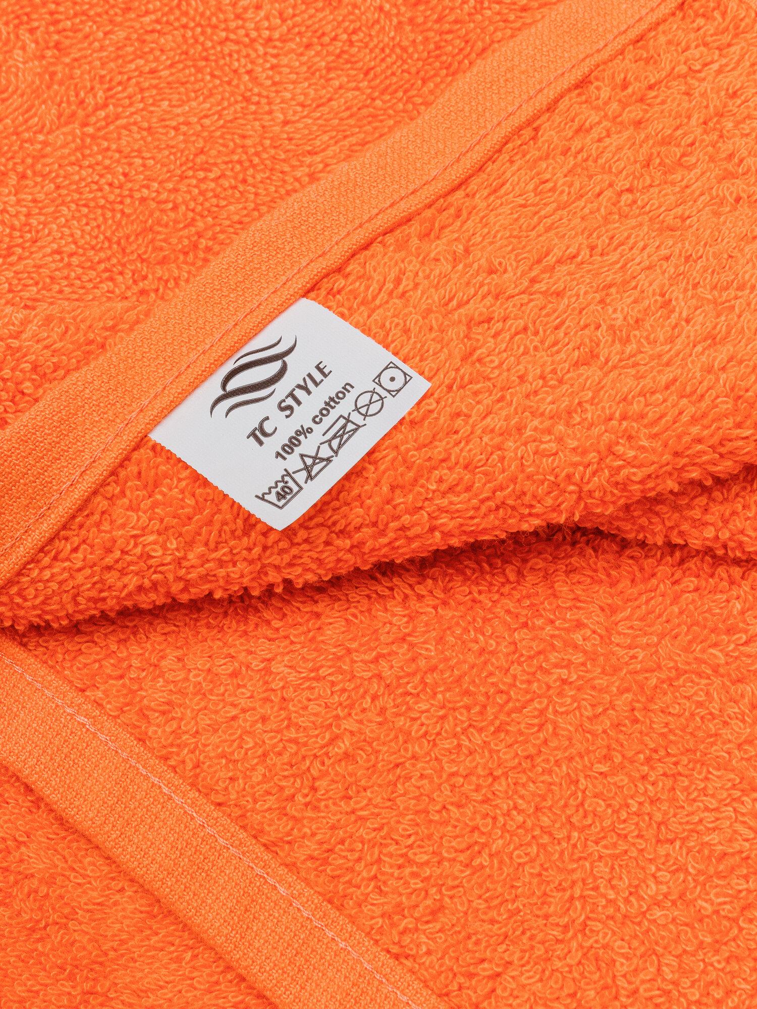 Набор полотенец 70х140 махровые банные TCStyle оранжевого цвета 2 шт. 470 гр/м2
